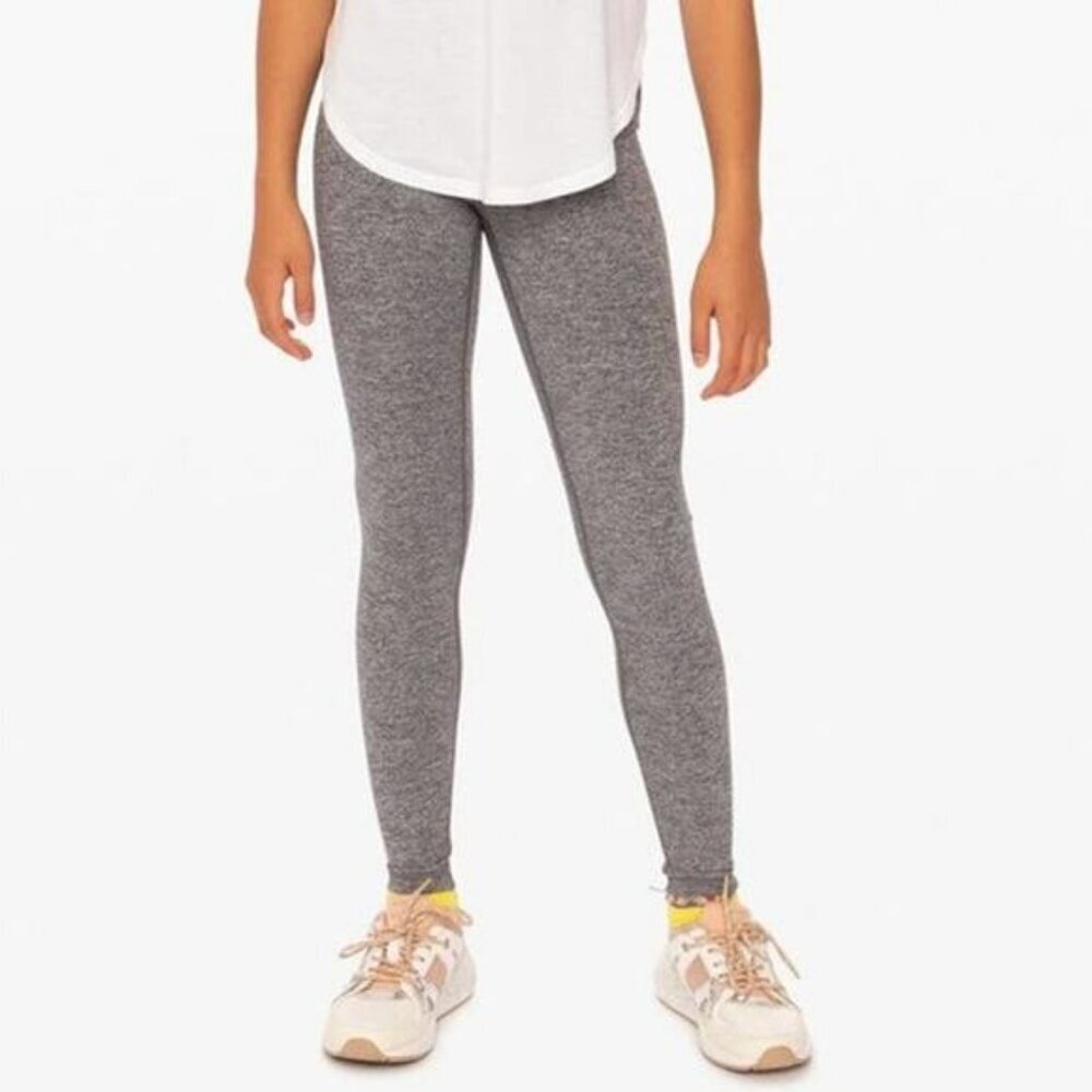 IVIVVA By Lululemon Girls High Waisted Legging 14 Heathered Grey